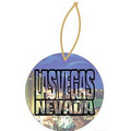 Las Vegas City Scape Ornament on Clear Mirrored Back (2 Square Inch)